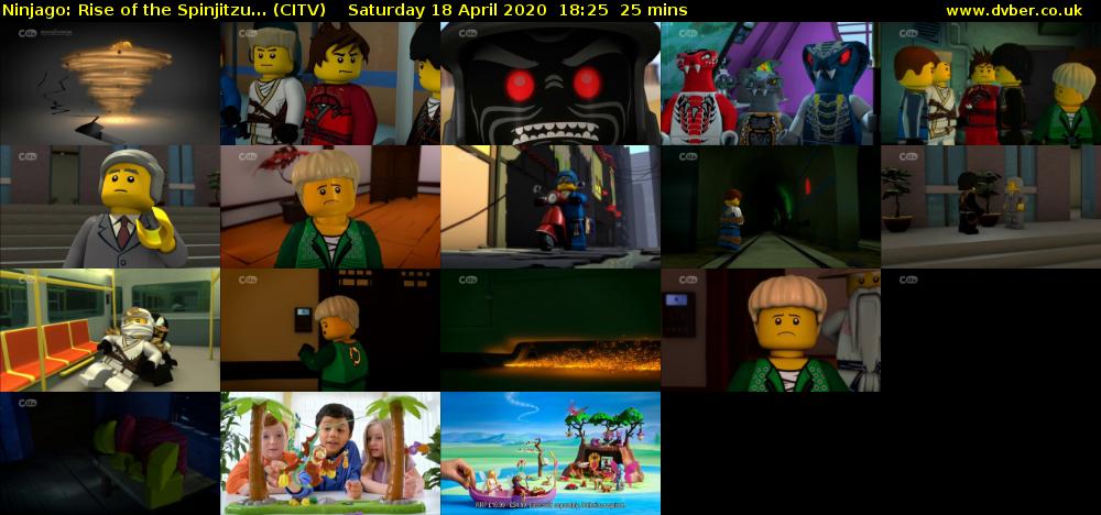 Ninjago: Rise of the Spinjitzu... (CITV) Saturday 18 April 2020 18:25 - 18:50