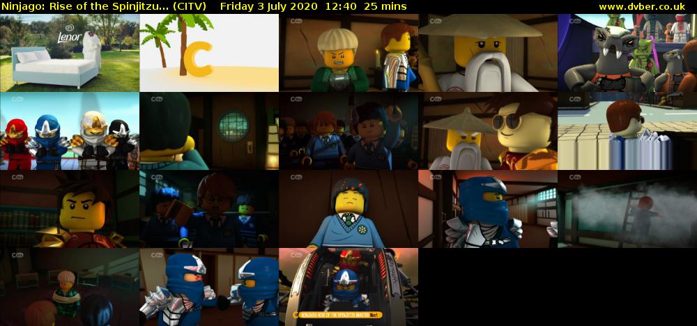 Ninjago: Rise of the Spinjitzu... (CITV) Friday 3 July 2020 12:40 - 13:05