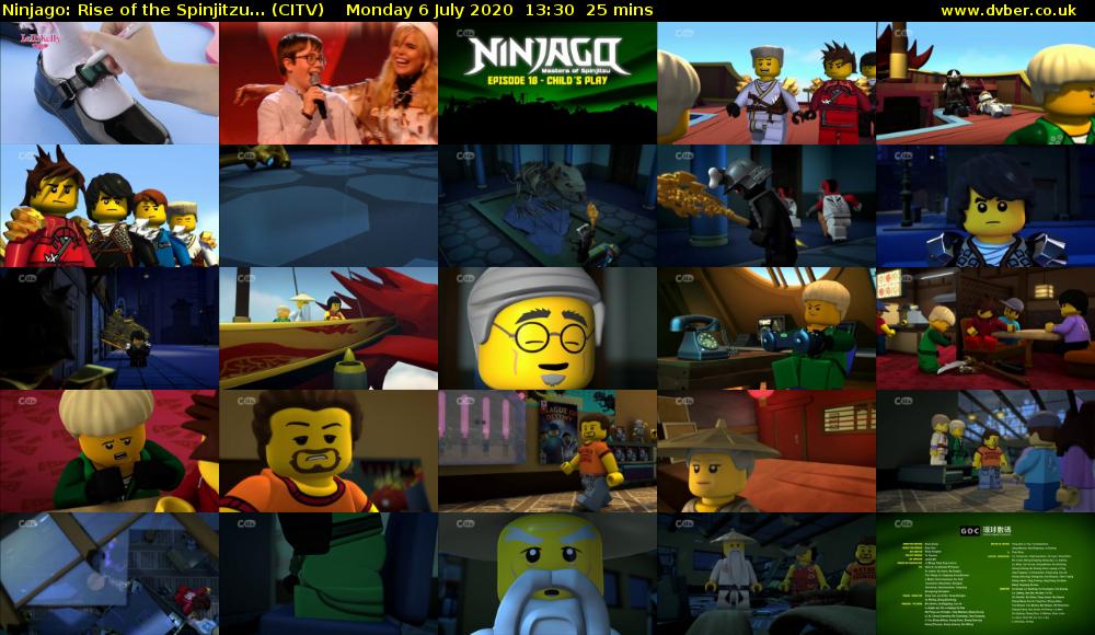 Ninjago: Rise of the Spinjitzu... (CITV) Monday 6 July 2020 13:30 - 13:55