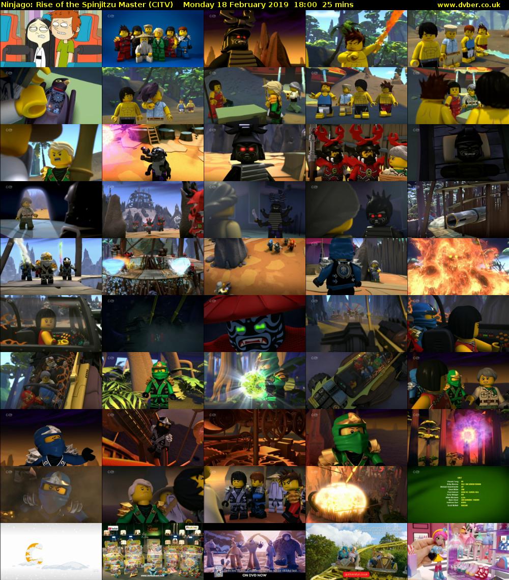 Ninjago: Rise of the Spinjitzu Master (CITV) Monday 18 February 2019 18:00 - 18:25