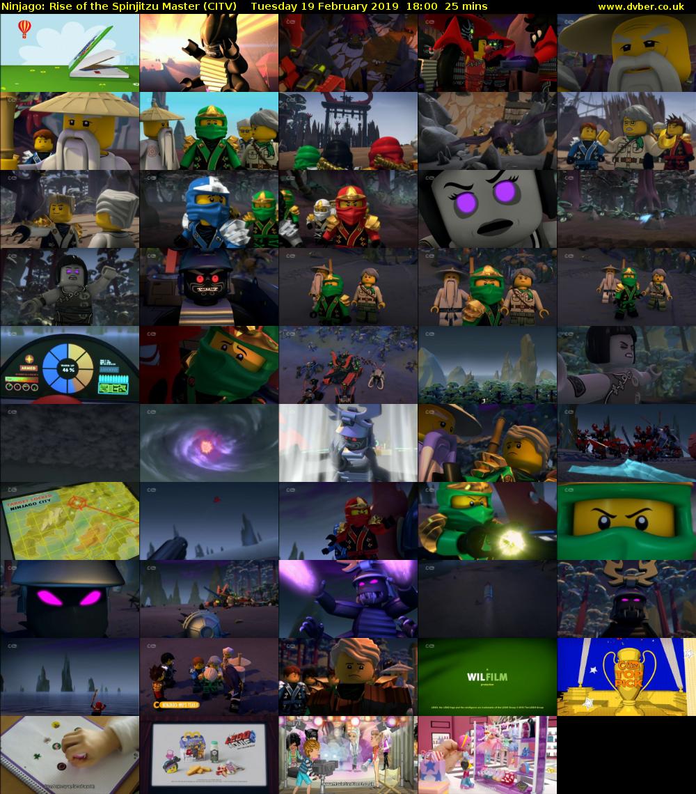 Ninjago: Rise of the Spinjitzu Master (CITV) Tuesday 19 February 2019 18:00 - 18:25