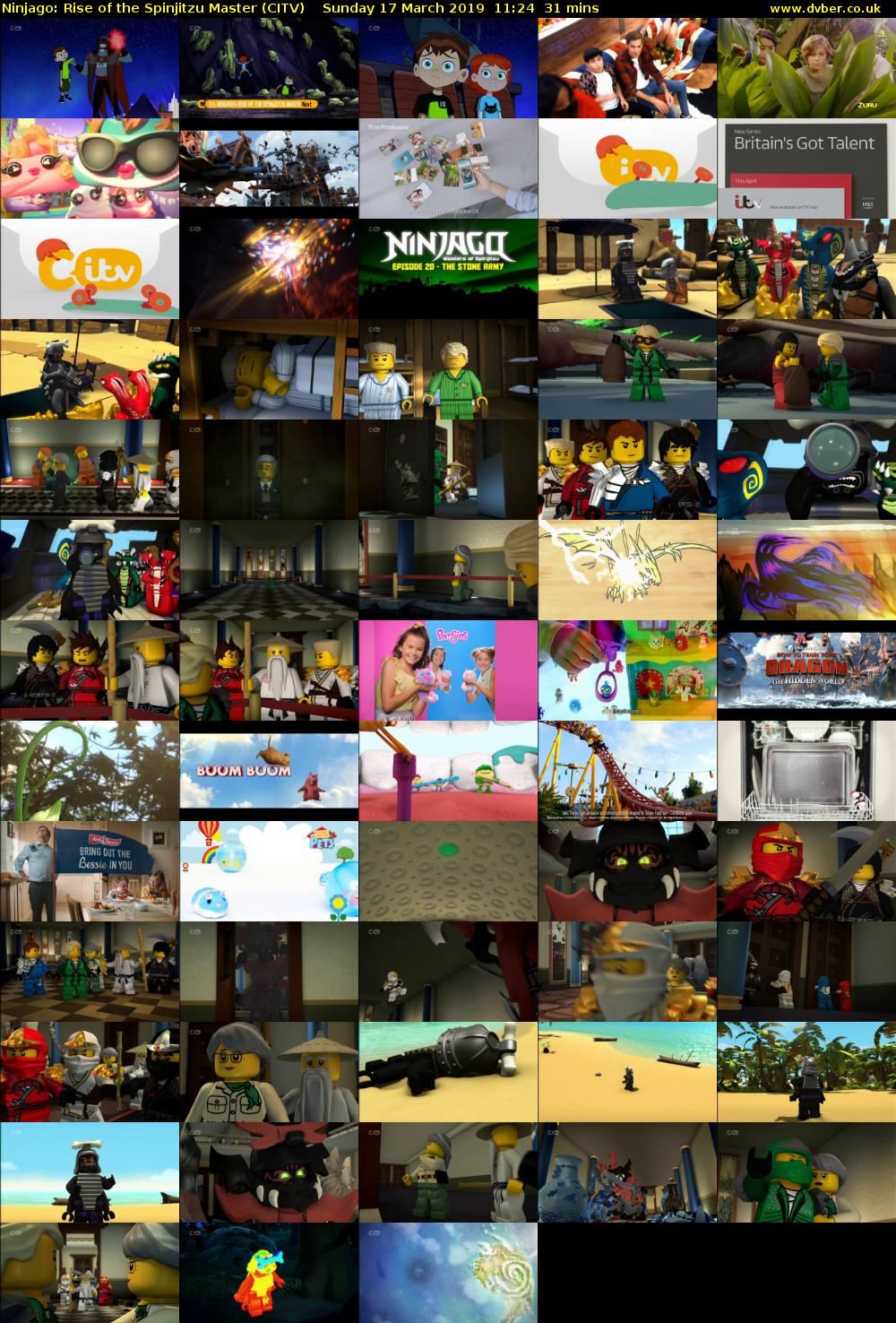Ninjago: Rise of the Spinjitzu Master (CITV) Sunday 17 March 2019 11:24 - 11:55