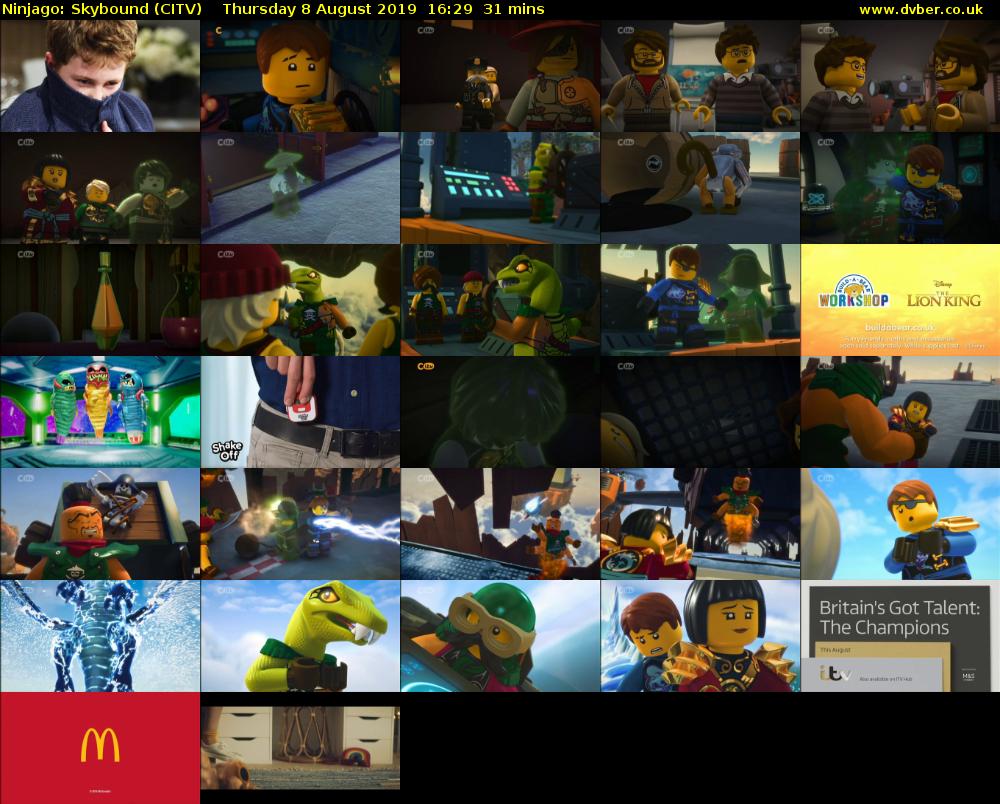 Ninjago: Skybound (CITV) Thursday 8 August 2019 16:29 - 17:00