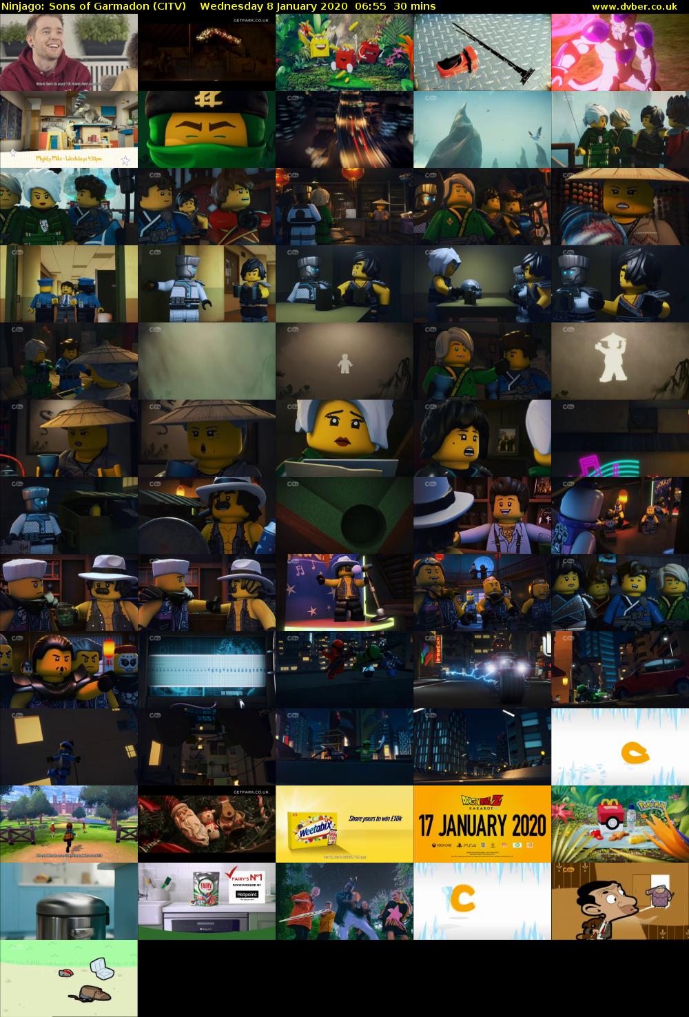 Ninjago: Sons of Garmadon (CITV) Wednesday 8 January 2020 06:55 - 07:25