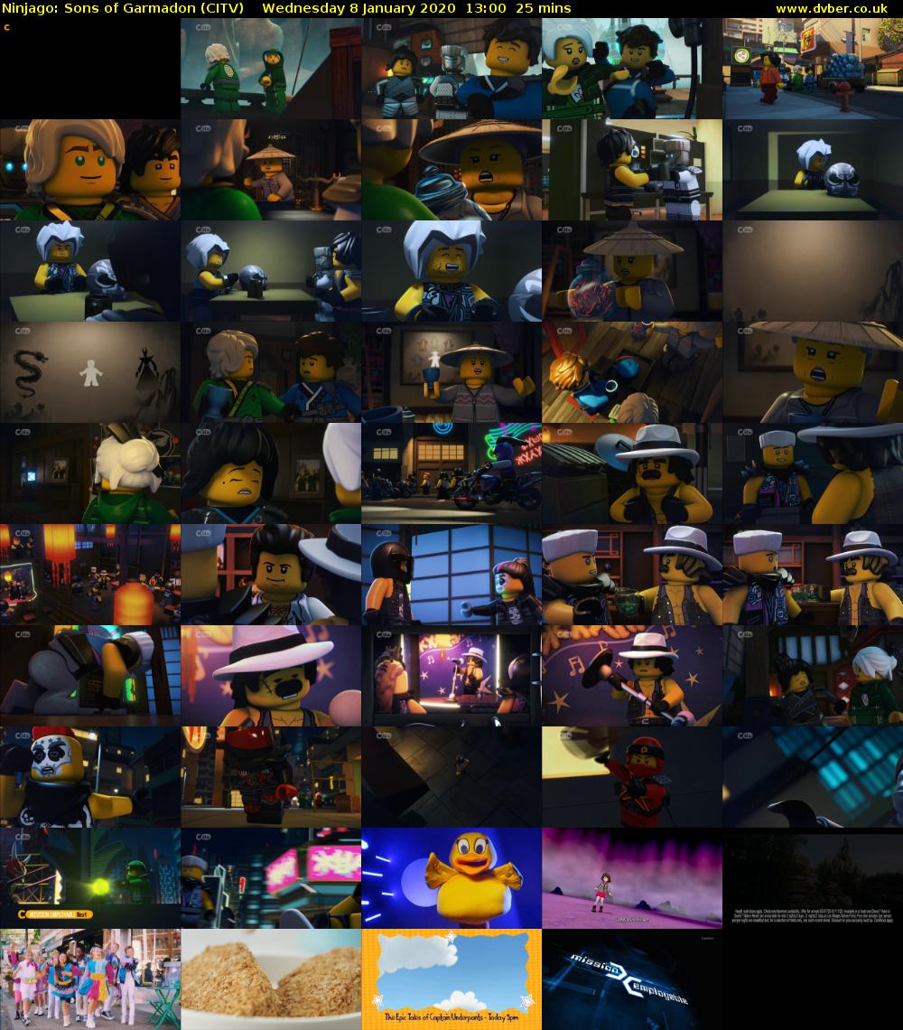 Ninjago: Sons of Garmadon (CITV) Wednesday 8 January 2020 13:00 - 13:25