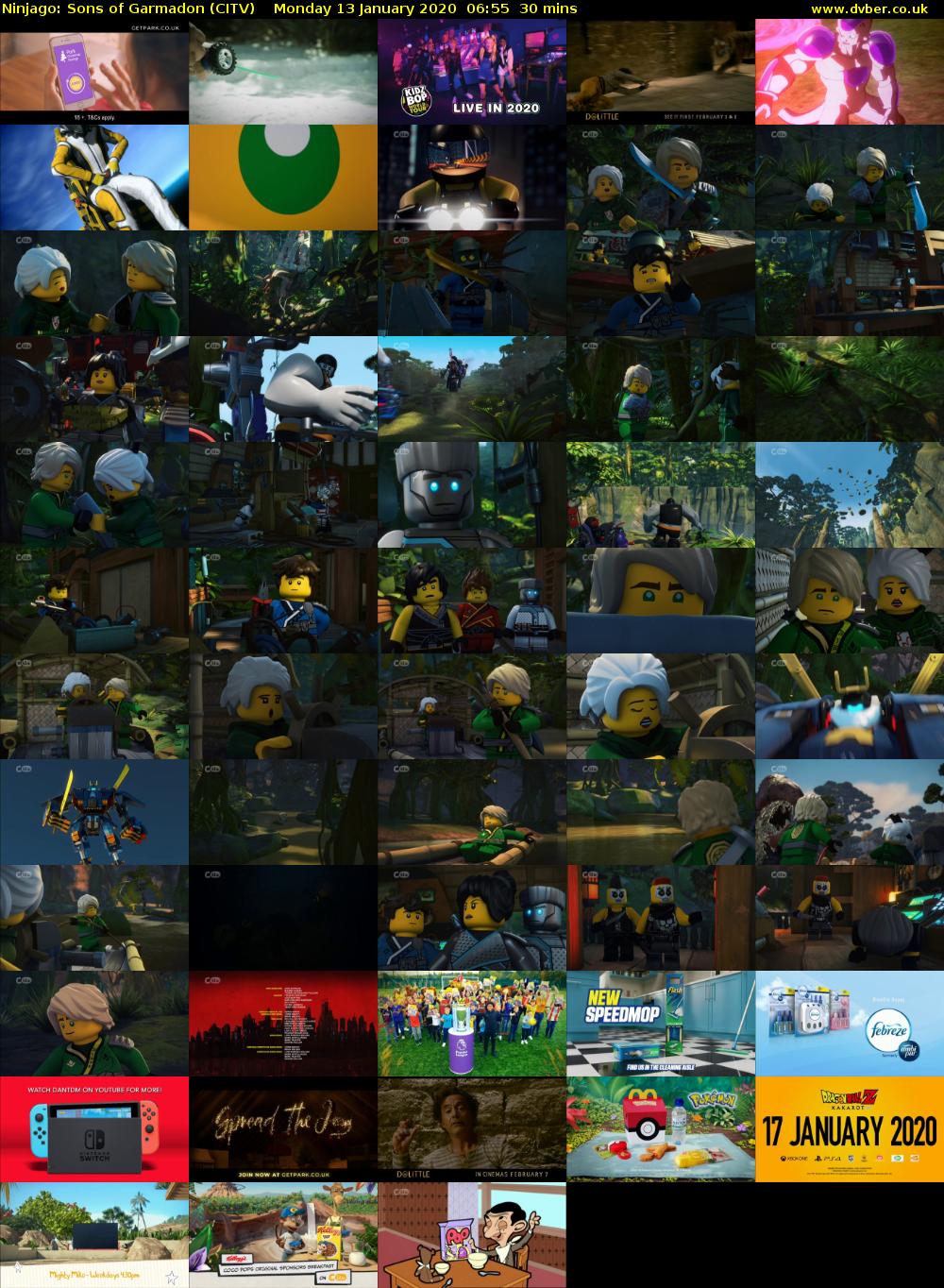Ninjago: Sons of Garmadon (CITV) Monday 13 January 2020 06:55 - 07:25