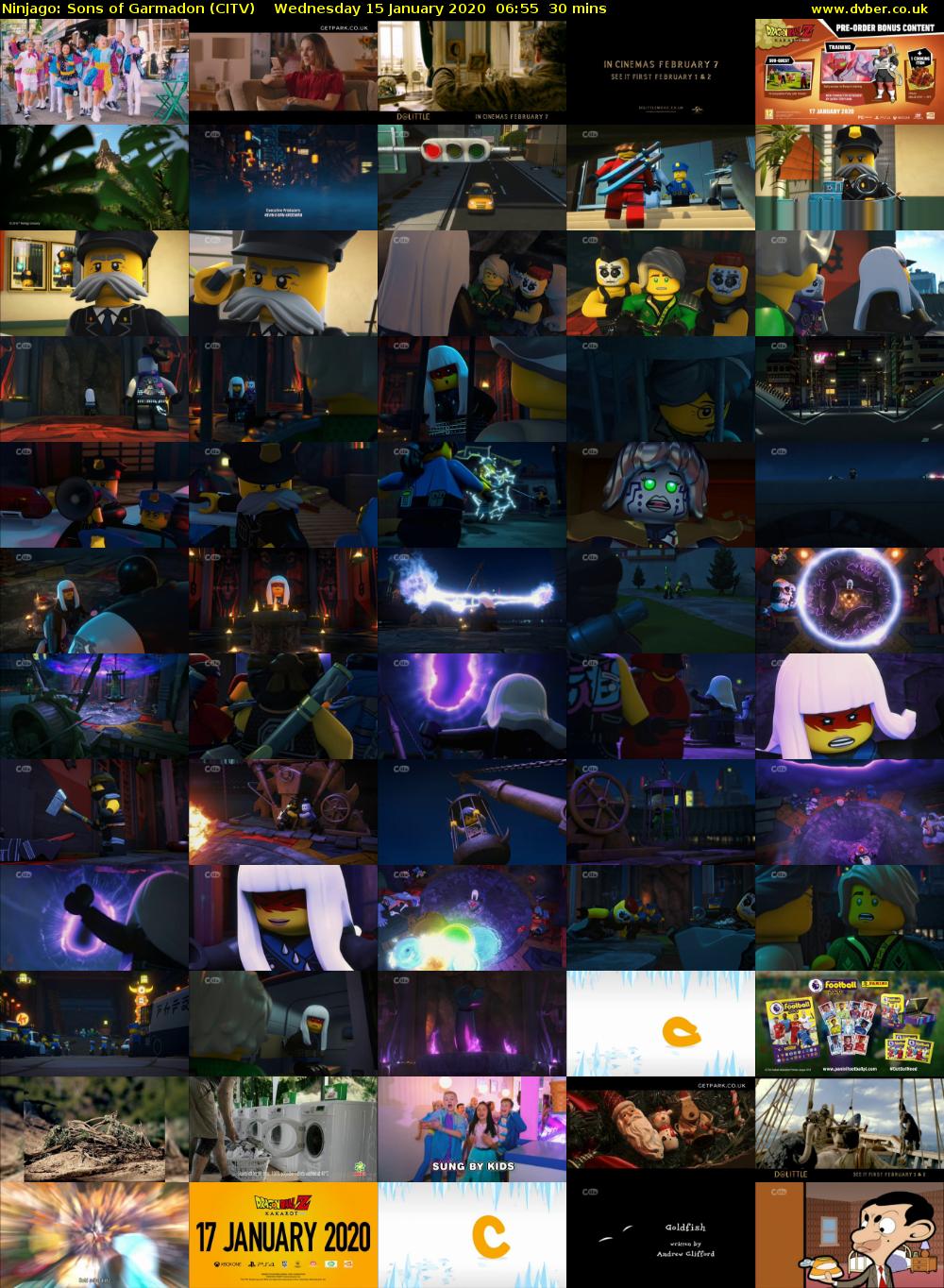 Ninjago: Sons of Garmadon (CITV) Wednesday 15 January 2020 06:55 - 07:25
