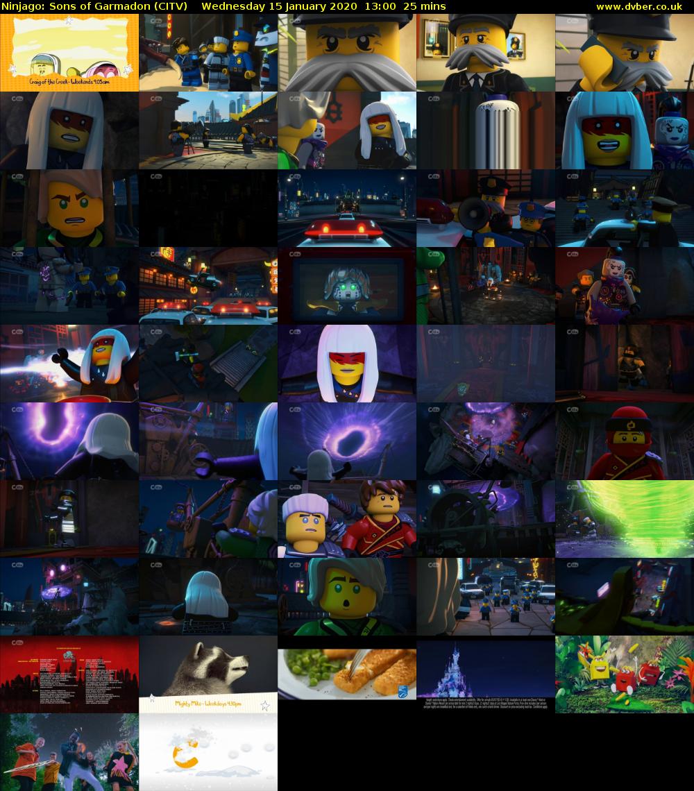 Ninjago: Sons of Garmadon (CITV) Wednesday 15 January 2020 13:00 - 13:25
