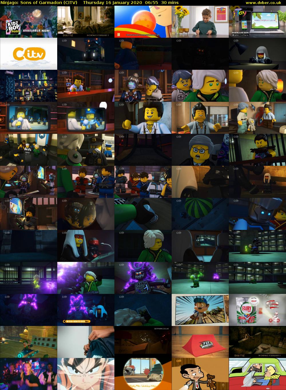 Ninjago: Sons of Garmadon (CITV) Thursday 16 January 2020 06:55 - 07:25