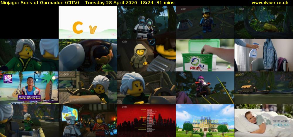 Ninjago: Sons of Garmadon (CITV) Tuesday 28 April 2020 18:24 - 18:55