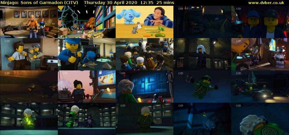 Ninjago: Sons of Garmadon (CITV) Thursday 30 April 2020 12:35 - 13:00