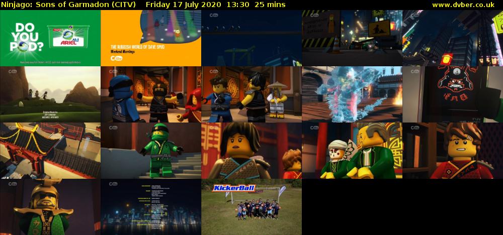 Ninjago: Sons of Garmadon (CITV) Friday 17 July 2020 13:30 - 13:55