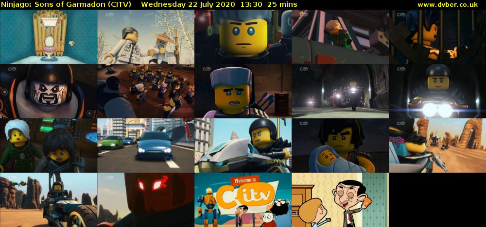 Ninjago: Sons of Garmadon (CITV) Wednesday 22 July 2020 13:30 - 13:55