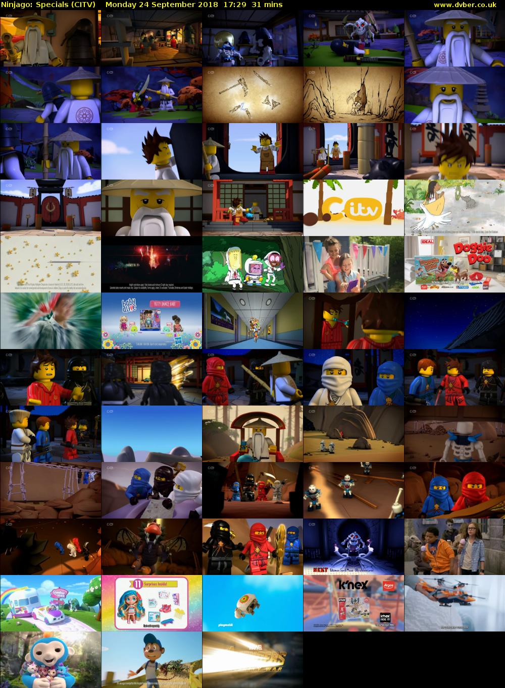 Ninjago: Specials (CITV) Monday 24 September 2018 17:29 - 18:00