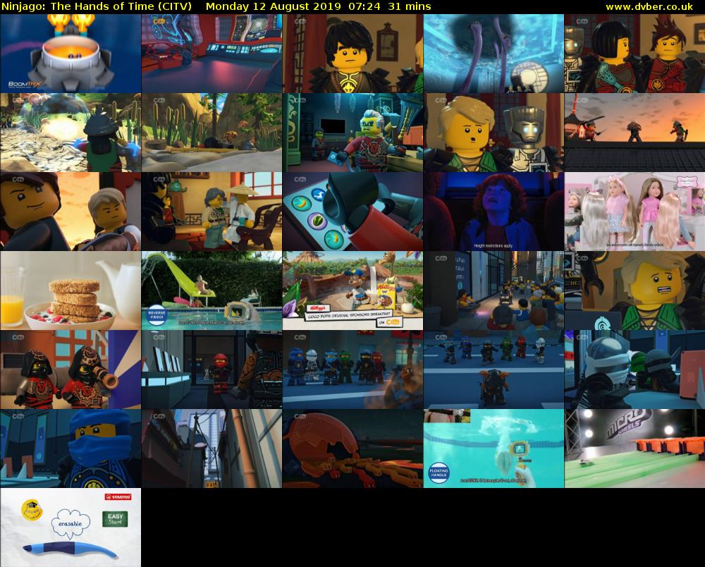 Ninjago: The Hands of Time (CITV) Monday 12 August 2019 07:24 - 07:55