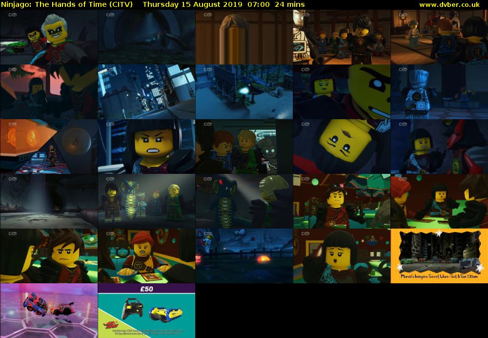 Ninjago: The Hands of Time (CITV) Thursday 15 August 2019 07:00 - 07:24
