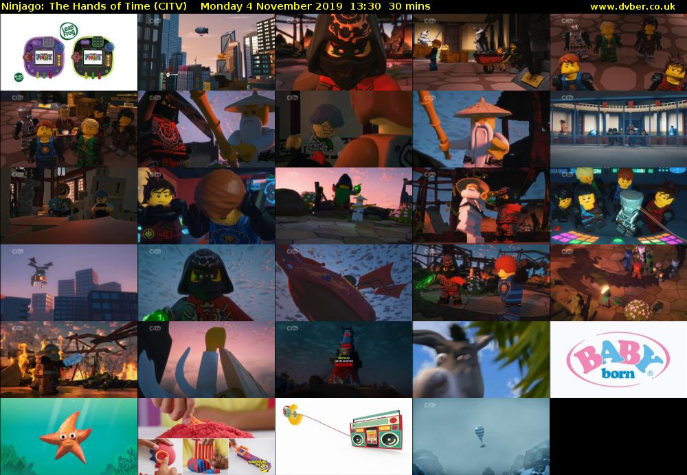 Ninjago: The Hands of Time (CITV) Monday 4 November 2019 13:30 - 14:00