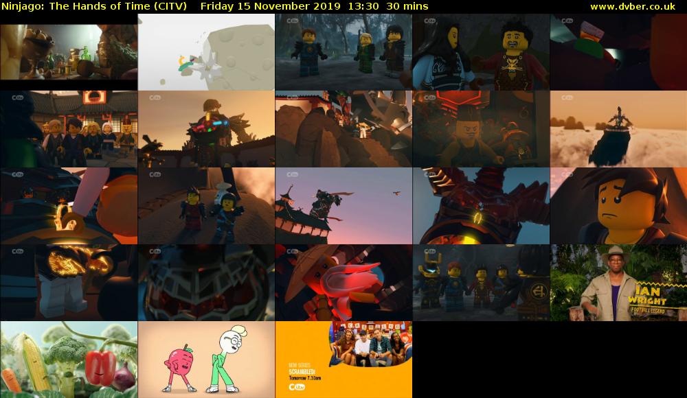 Ninjago: The Hands of Time (CITV) Friday 15 November 2019 13:30 - 14:00