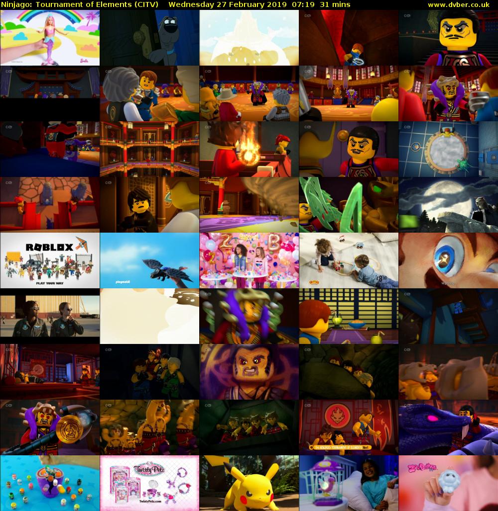 Ninjago: Tournament of Elements (CITV) Wednesday 27 February 2019 07:19 - 07:50