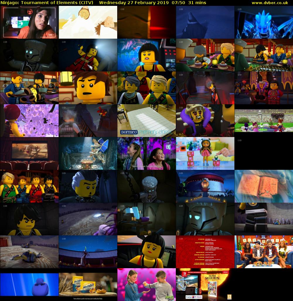 Ninjago: Tournament of Elements (CITV) Wednesday 27 February 2019 07:50 - 08:21