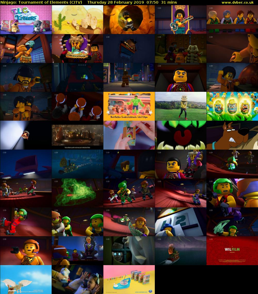 Ninjago: Tournament of Elements (CITV) Thursday 28 February 2019 07:50 - 08:21