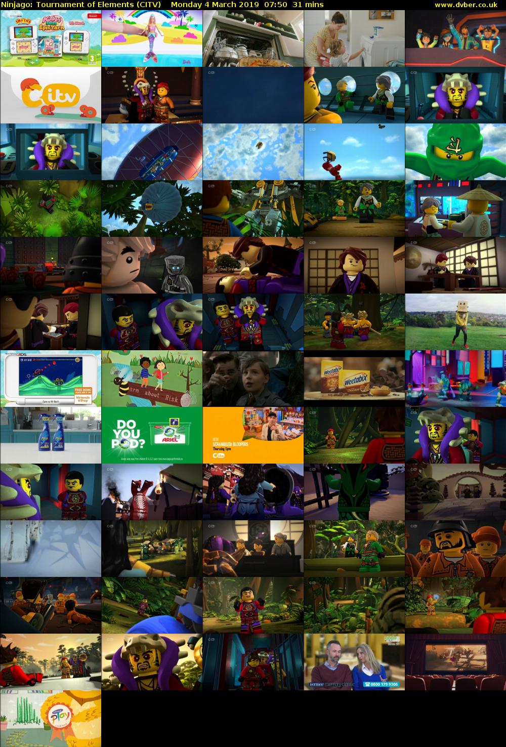 Ninjago: Tournament of Elements (CITV) Monday 4 March 2019 07:50 - 08:21