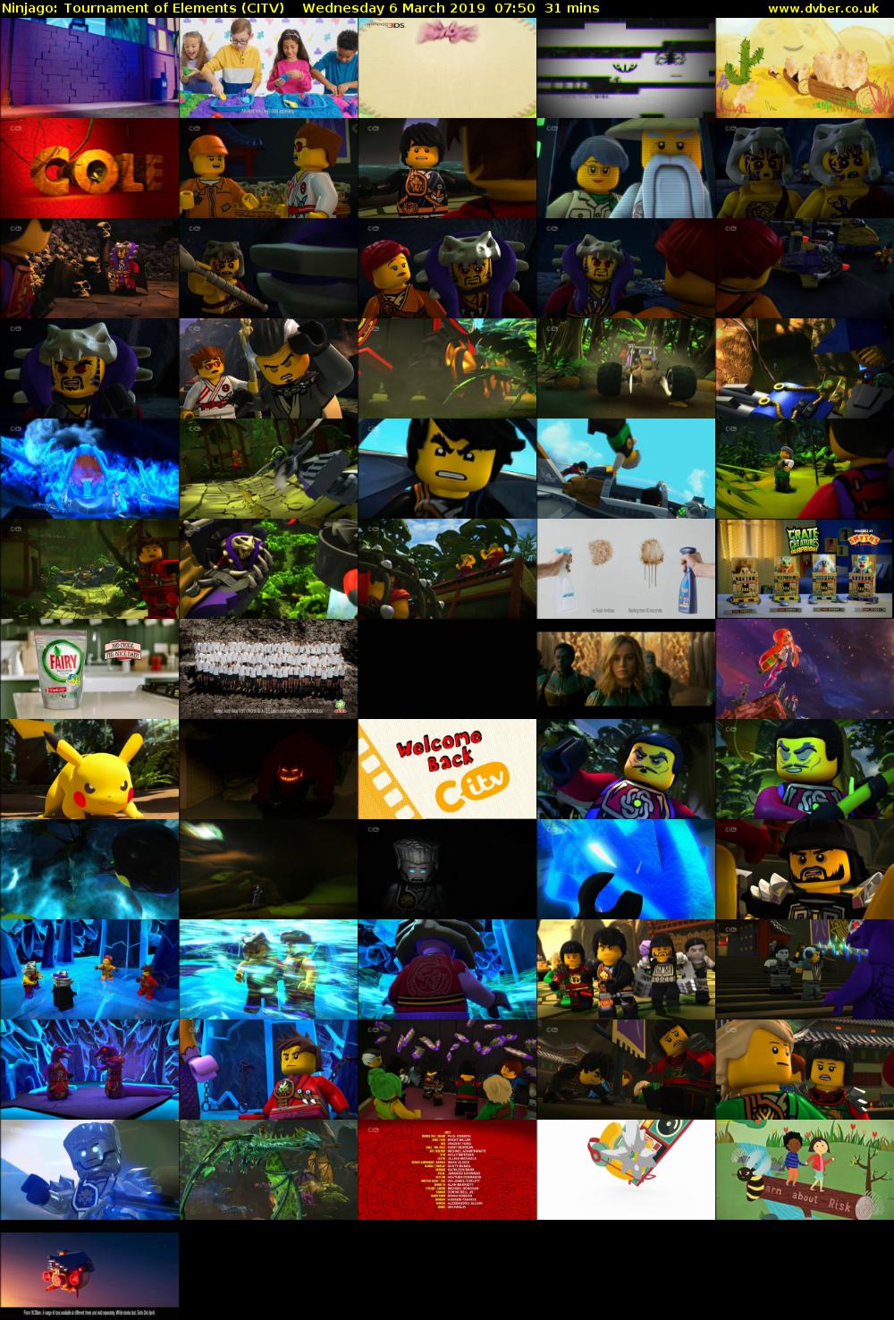 Ninjago: Tournament of Elements (CITV) Wednesday 6 March 2019 07:50 - 08:21