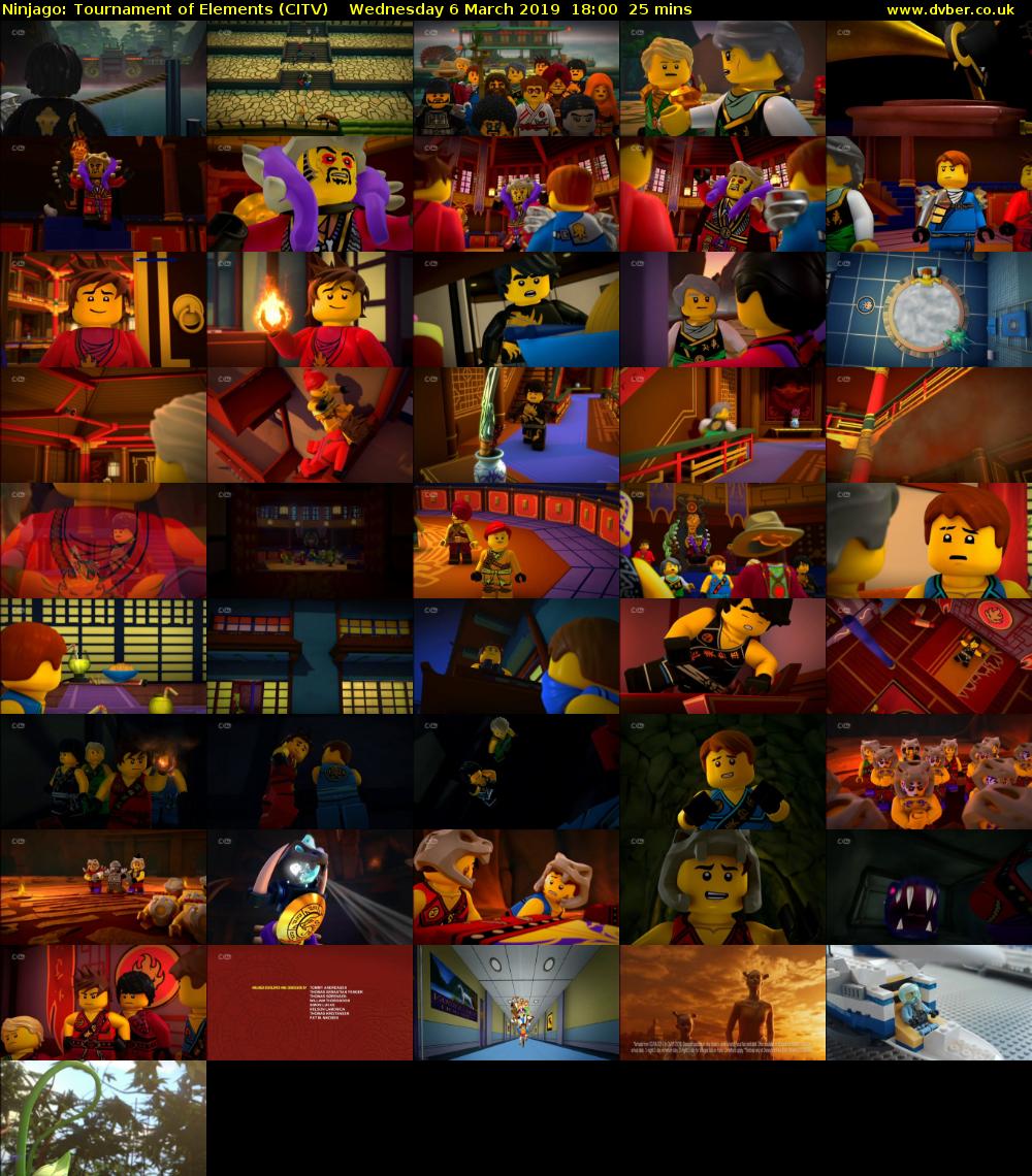 Ninjago: Tournament of Elements (CITV) Wednesday 6 March 2019 18:00 - 18:25