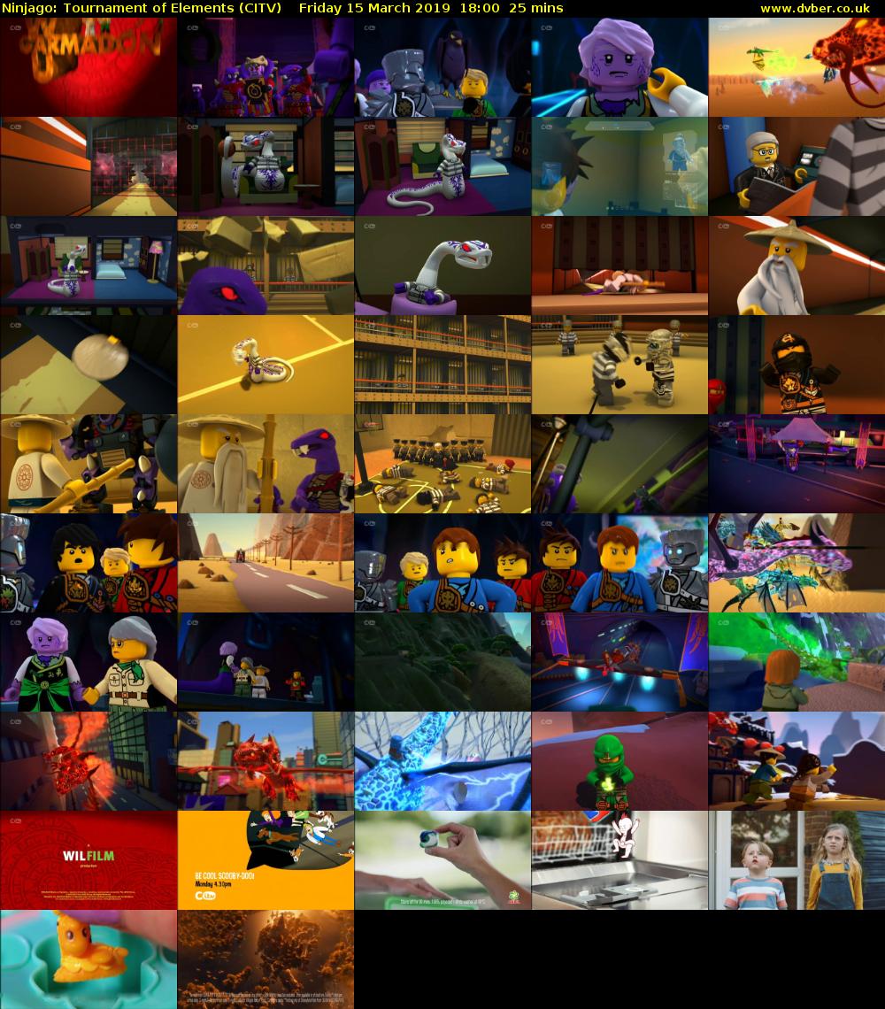 Ninjago: Tournament of Elements (CITV) Friday 15 March 2019 18:00 - 18:25