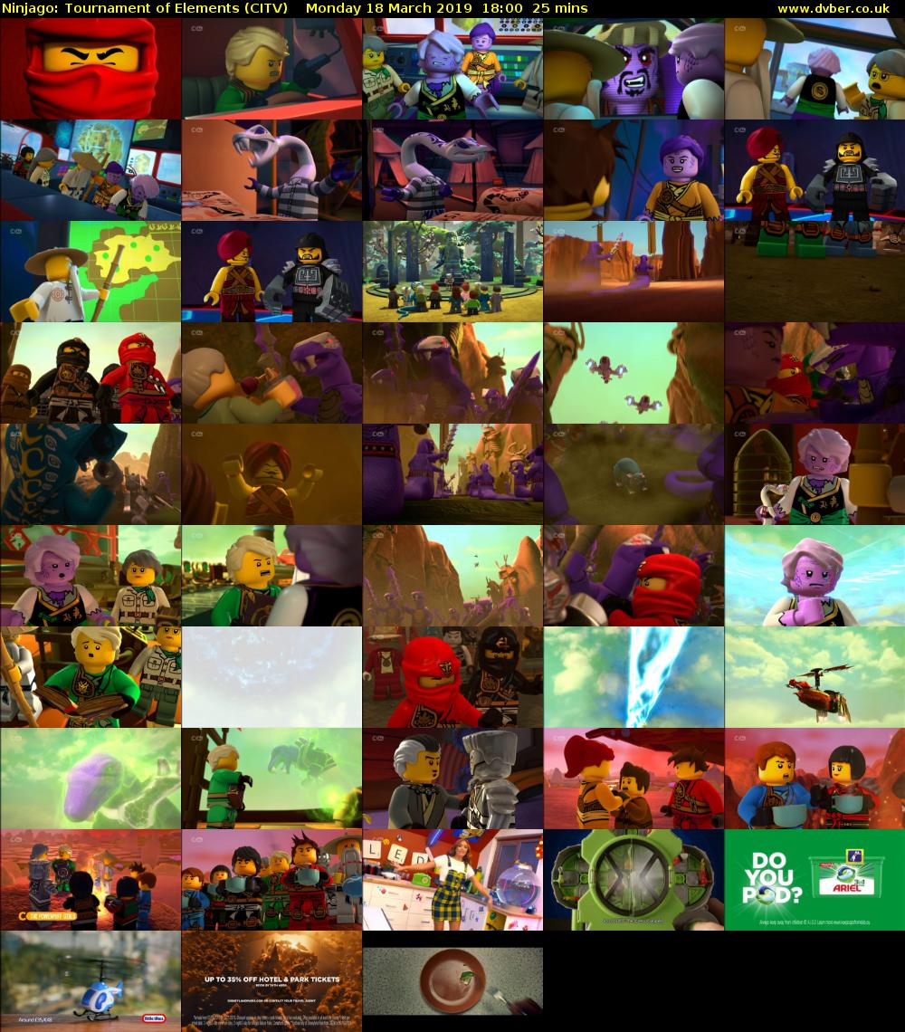 Ninjago: Tournament of Elements (CITV) Monday 18 March 2019 18:00 - 18:25