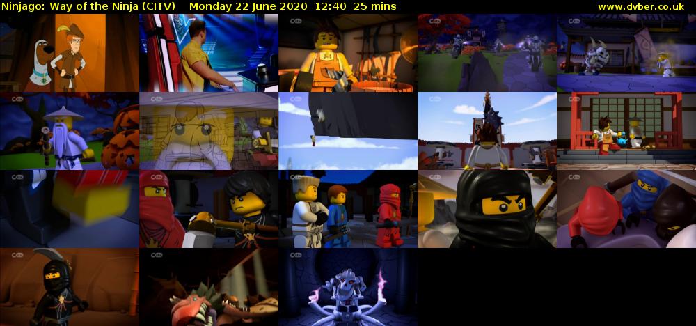 Ninjago: Way of the Ninja (CITV) Monday 22 June 2020 12:40 - 13:05