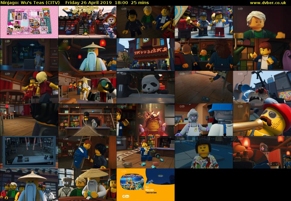 Ninjago: Wu's Teas (CITV) Friday 26 April 2019 18:00 - 18:25
