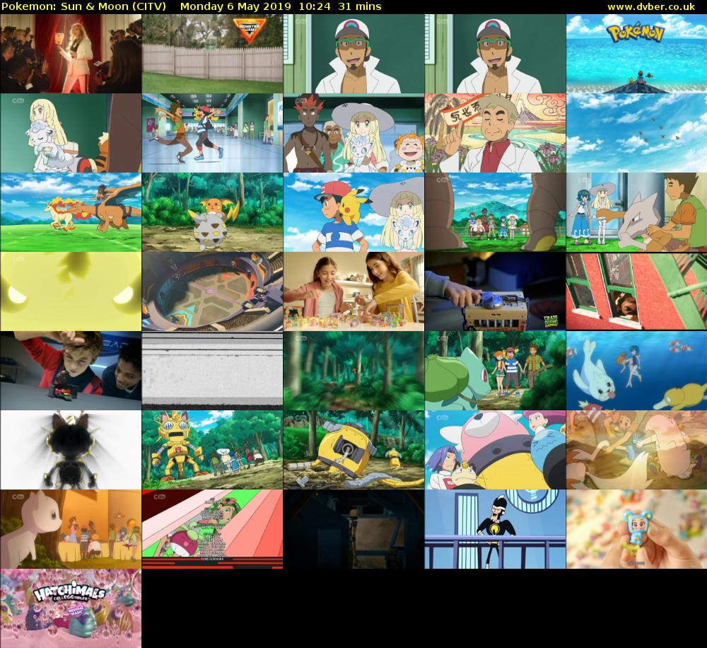 Pokemon: Sun & Moon (CITV) Monday 6 May 2019 10:24 - 10:55