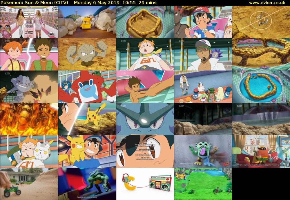Pokemon: Sun & Moon (CITV) Monday 6 May 2019 10:55 - 11:24