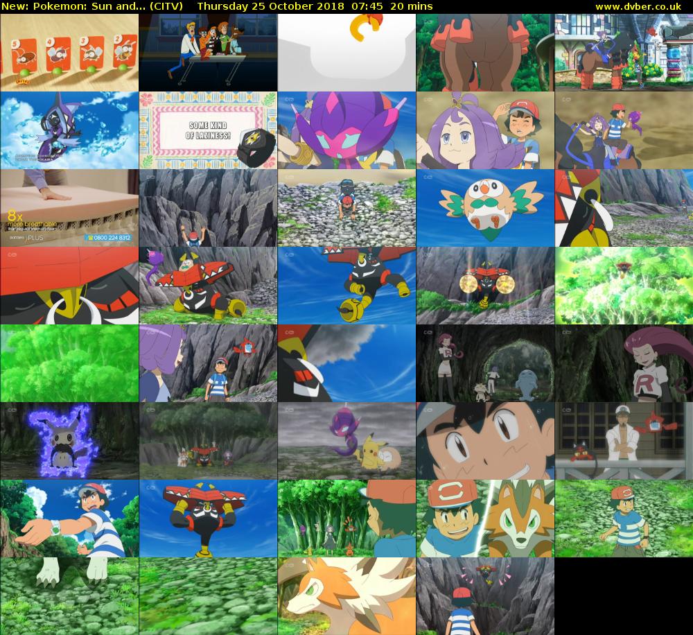 Pokemon: Sun and... (CITV) Thursday 25 October 2018 07:45 - 08:05