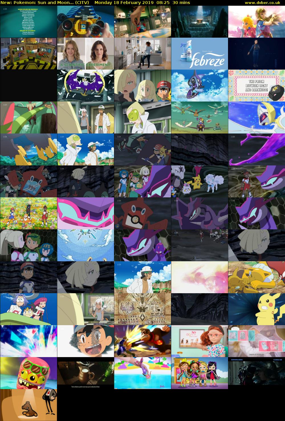 Pokemon: Sun and Moon... (CITV) Monday 18 February 2019 08:25 - 08:55