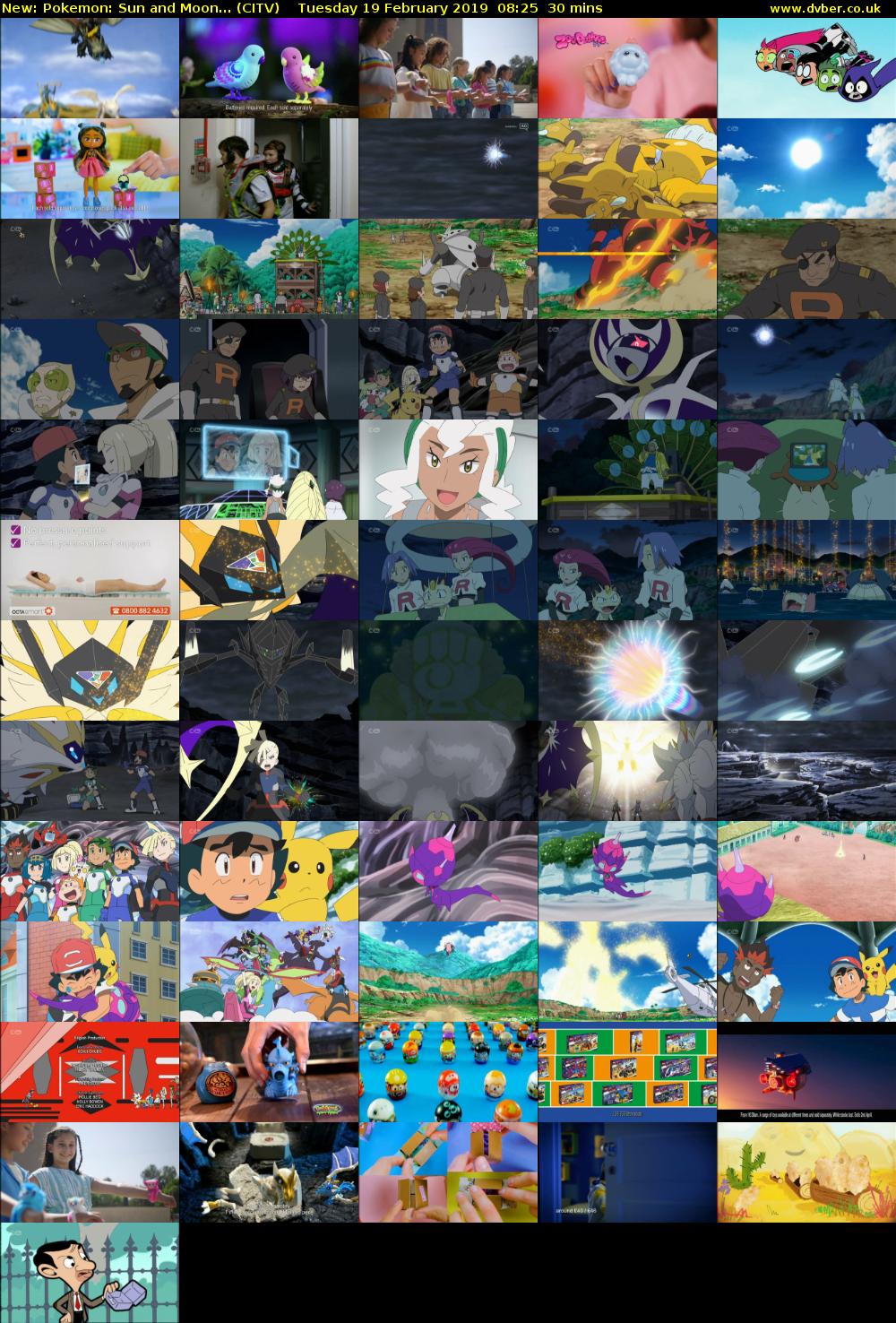 Pokemon: Sun and Moon... (CITV) Tuesday 19 February 2019 08:25 - 08:55