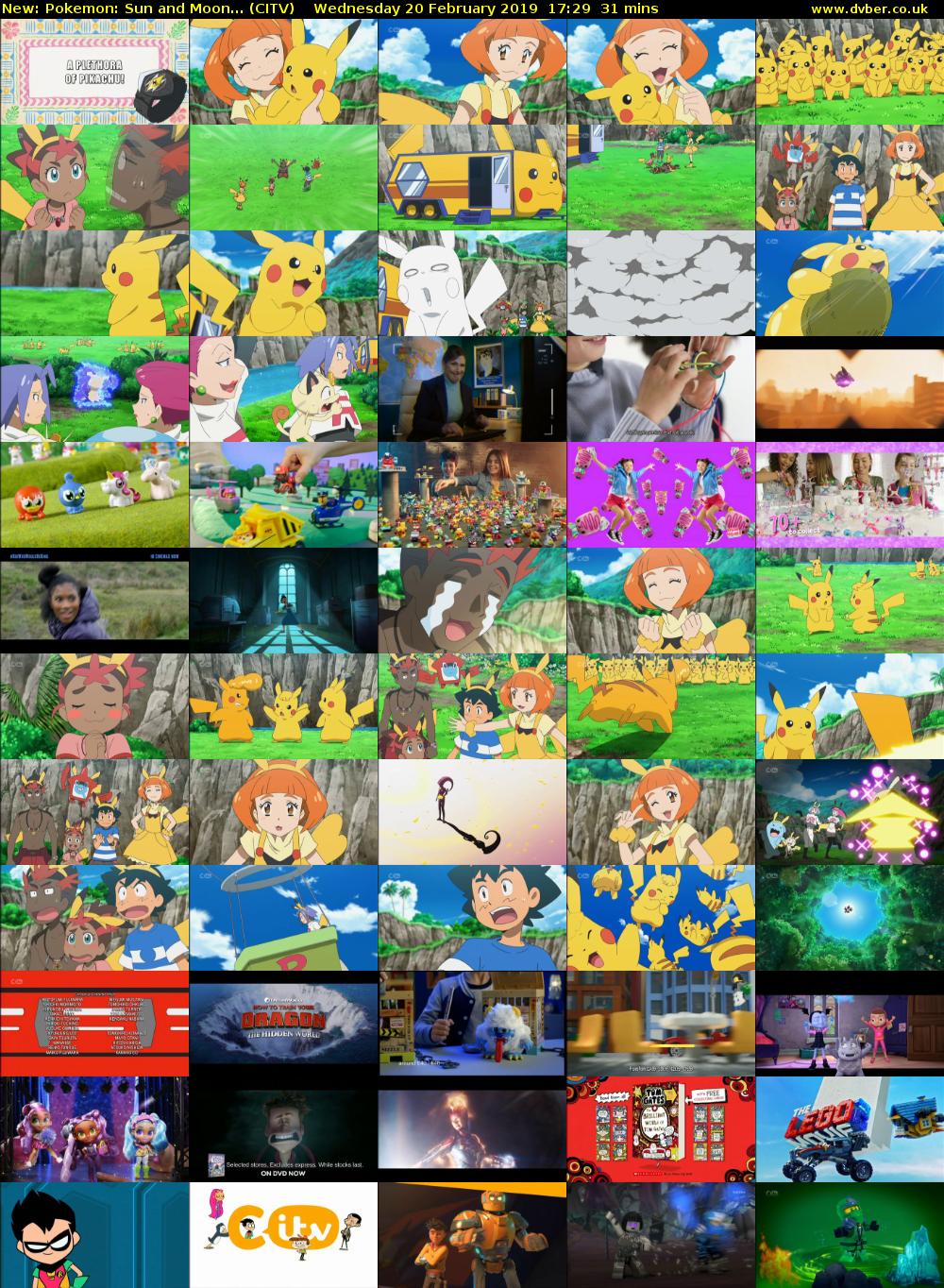 Pokemon: Sun and Moon... (CITV) Wednesday 20 February 2019 17:29 - 18:00