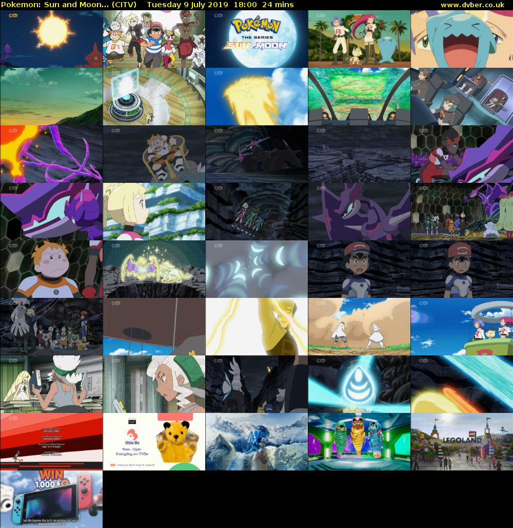 Pokemon: Sun and Moon... (CITV) Tuesday 9 July 2019 18:00 - 18:24