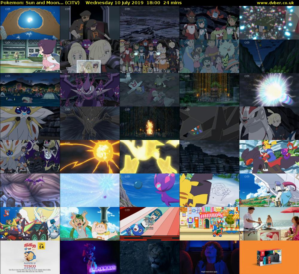 Pokemon: Sun and Moon... (CITV) Wednesday 10 July 2019 18:00 - 18:24