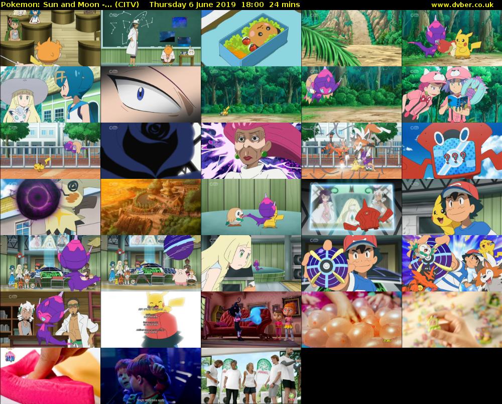 Pokemon: Sun and Moon -... (CITV) Thursday 6 June 2019 18:00 - 18:24