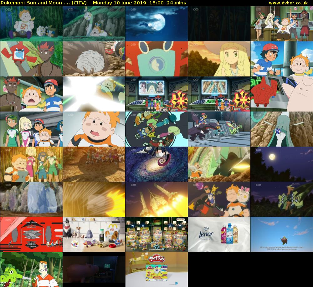Pokemon: Sun and Moon -... (CITV) Monday 10 June 2019 18:00 - 18:24