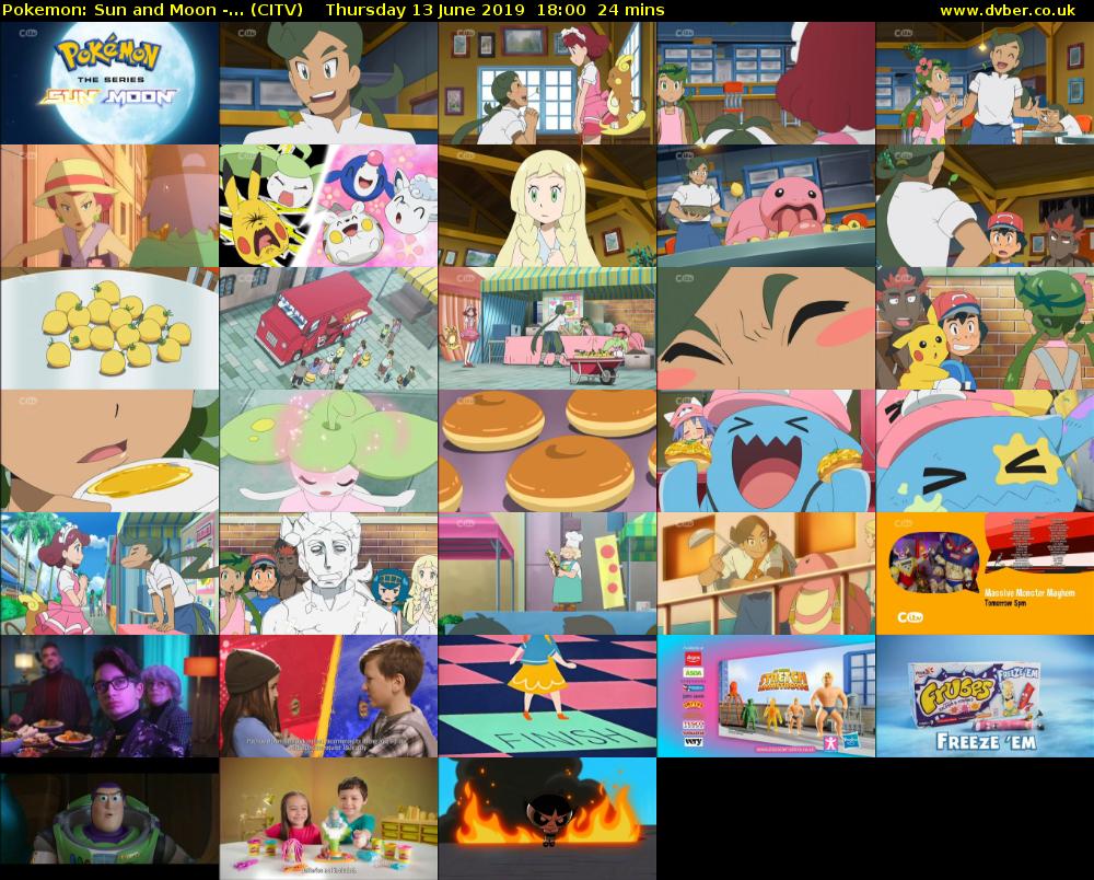 Pokemon: Sun and Moon -... (CITV) Thursday 13 June 2019 18:00 - 18:24