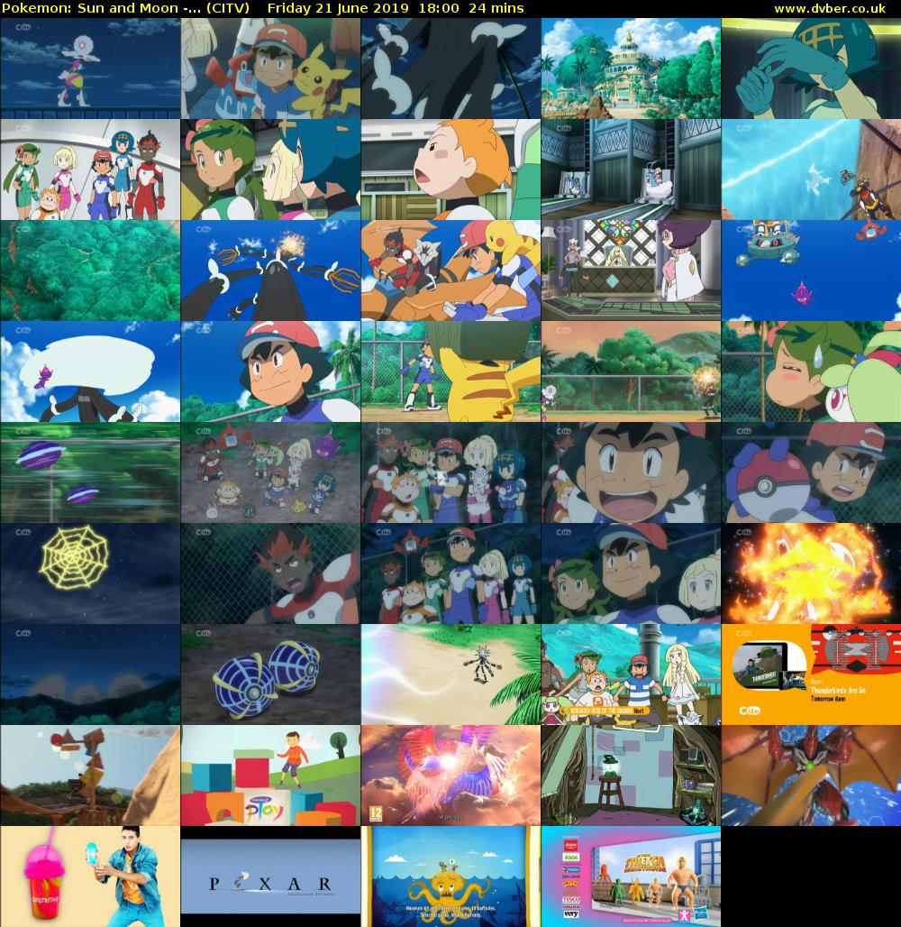 Pokemon: Sun and Moon -... (CITV) Friday 21 June 2019 18:00 - 18:24