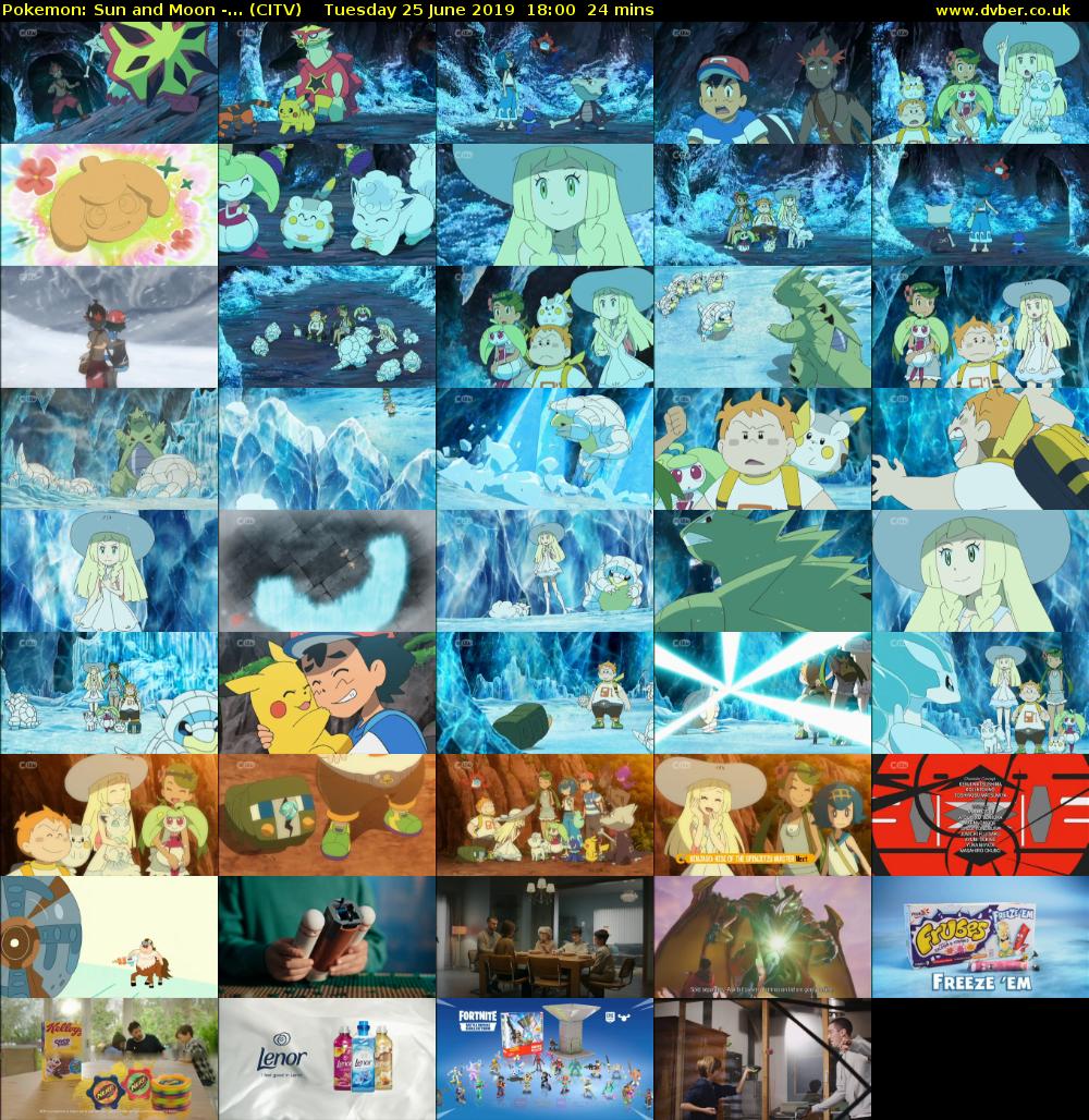 Pokemon: Sun and Moon -... (CITV) Tuesday 25 June 2019 18:00 - 18:24