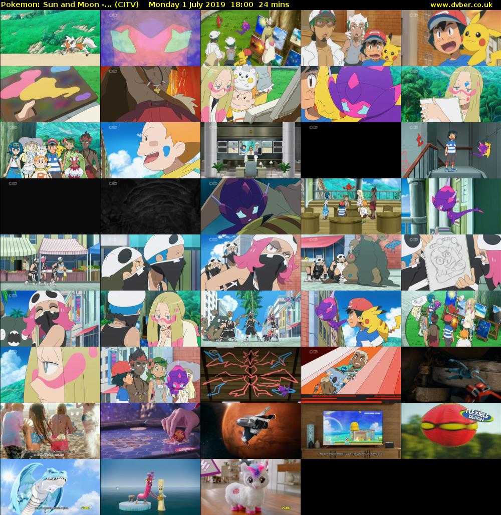 Pokemon: Sun and Moon -... (CITV) Monday 1 July 2019 18:00 - 18:24