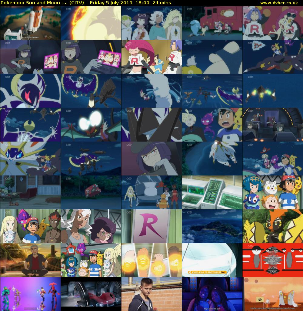 Pokemon: Sun and Moon -... (CITV) Friday 5 July 2019 18:00 - 18:24