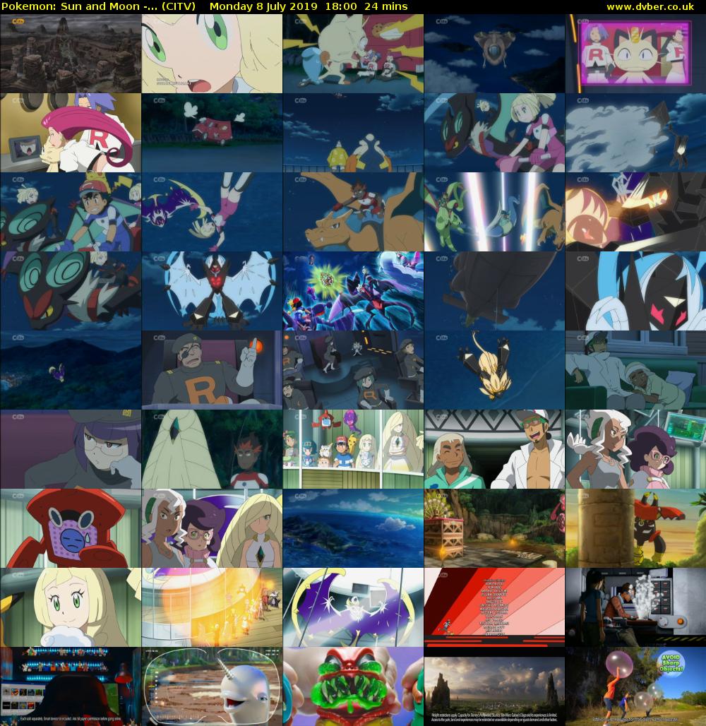 Pokemon: Sun and Moon -... (CITV) Monday 8 July 2019 18:00 - 18:24
