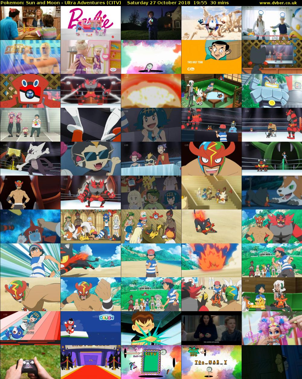 Pokemon: Sun and Moon - Ultra Adventures (CITV) Saturday 27 October 2018 19:55 - 20:25