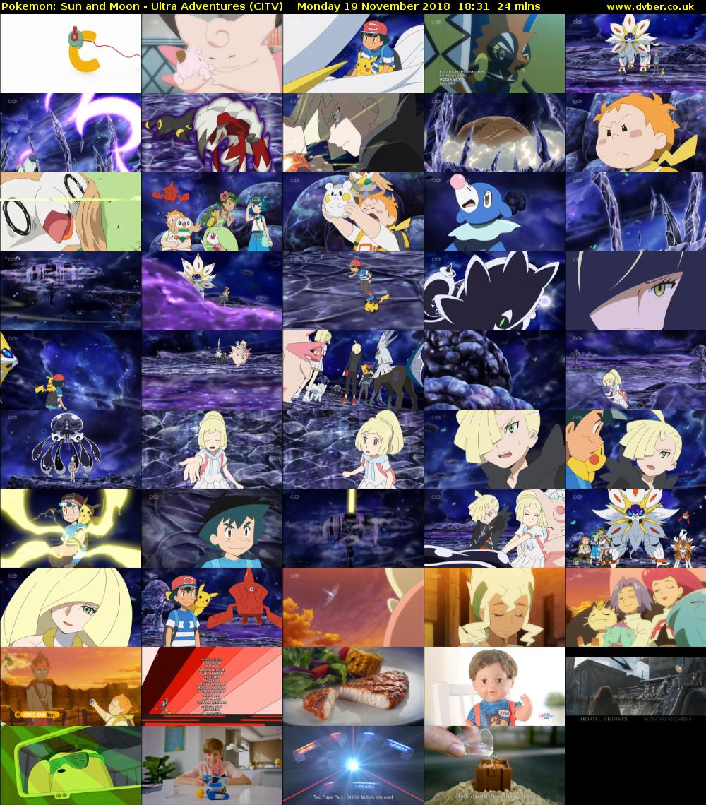 Pokemon: Sun and Moon - Ultra Adventures (CITV) Monday 19 November 2018 18:31 - 18:55